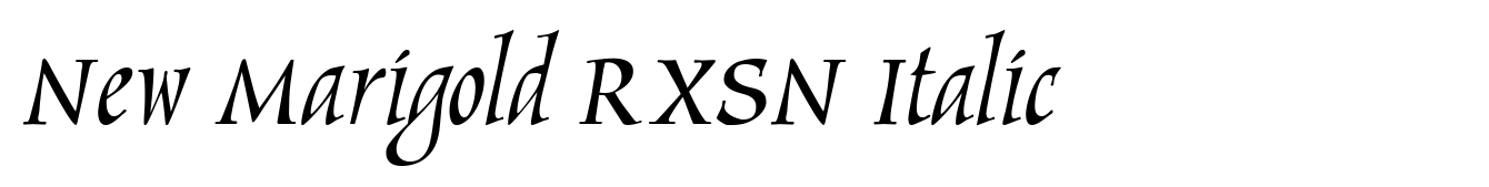 New Marigold RXSN Italic
